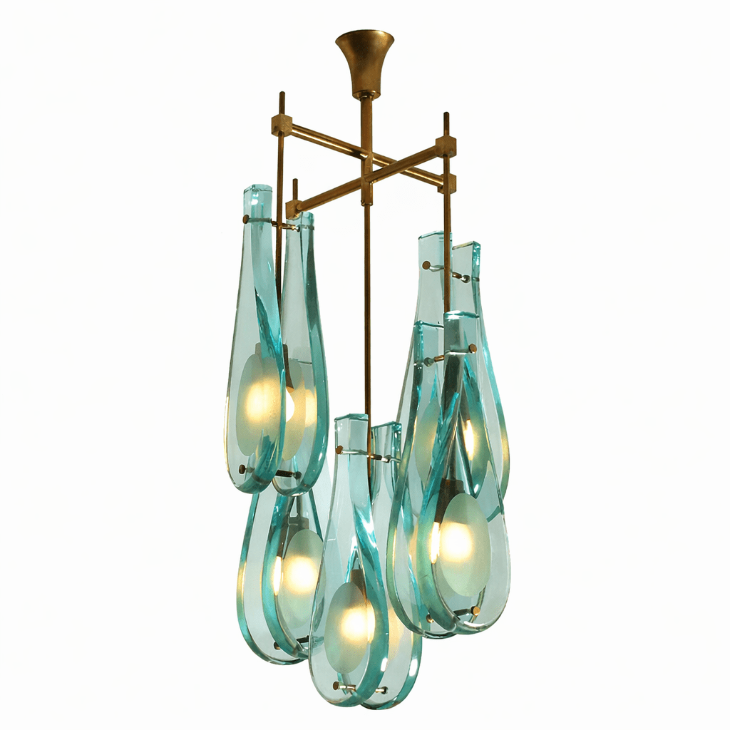 Verdelle Murano Glass Cascade Chandelier by Manor Lights
