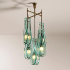 Verdelle Murano Glass Cascade Chandelier by Manor Lights