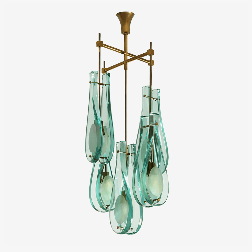 Verdelle Murano Glass Cascade Chandelier by Manor Lights