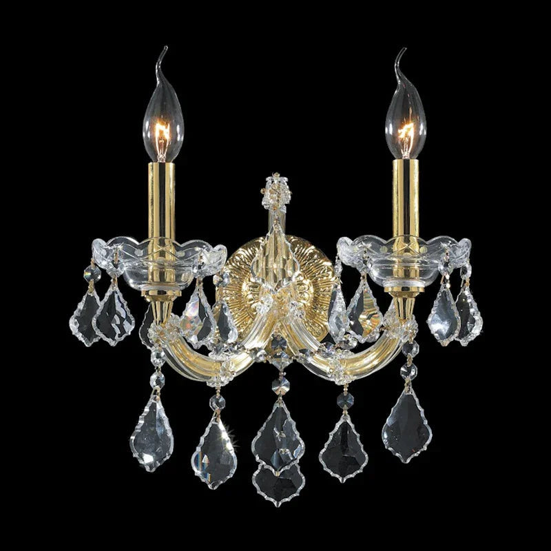 2 Lights Crystal Wall Sconce Maria Theresa Wall Lamp-壁灯-Manorlights