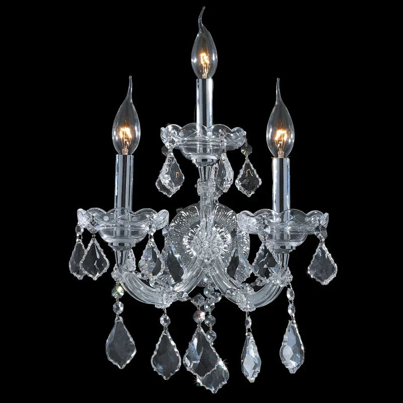 3 Lights Crystal Wall Sconce Maria Theresa Wall Lamp-壁灯-Manorlights