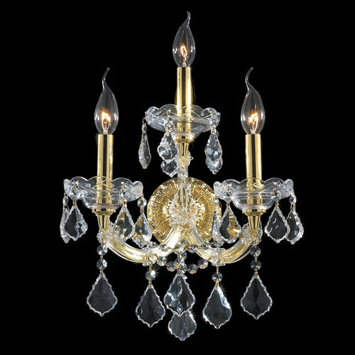 3 Lights Crystal Wall Sconce Maria Theresa Wall Lamp-壁灯-Manorlights