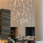 Wind Square Chandelier-Chandelier-Manorlights