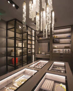 Wind Small Rectangle Chandelier-Chandelier-Manorlights