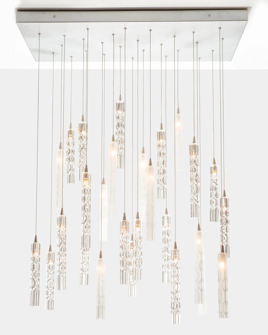 Wind Small Rectangle Chandelier-Chandelier-Manorlights