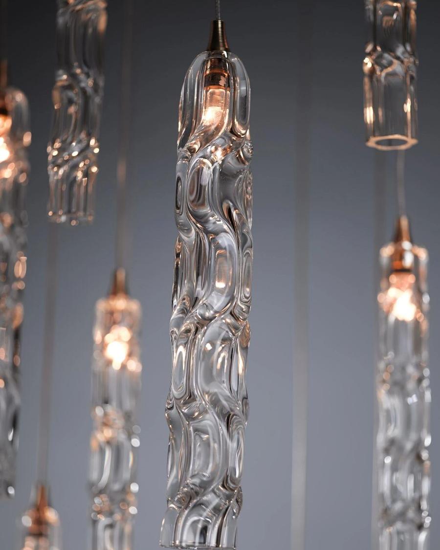 Wind Small Rectangle Chandelier-Chandelier-Manorlights