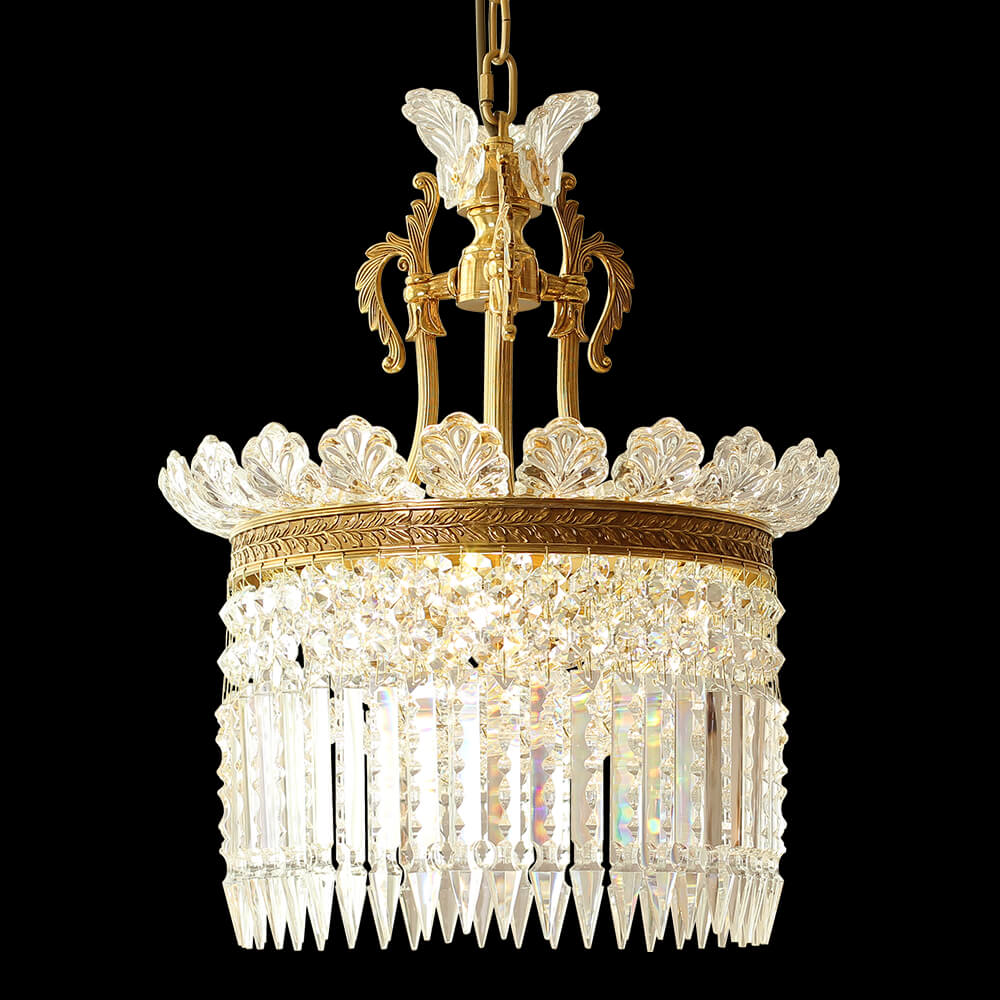 16-28 Inch Multiple Size Baccarat Inspired Copper and Crystal Chandelier Lighting-铜灯-Manorlights
