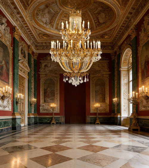 51X67 Inch 42 Lights Big French Empire Brass and Crystal Chandelier for Foyer-大吊灯-Manorlights