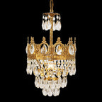 9 Inch Mini Kitchen Island Pendant Light Empire Style Brass Crystal Pendant Lighting-铜灯-Manorlights