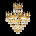 18 Inch Small Crystal Chandelier for Extrance Empire Style Brass Chandelier-铜灯-Manorlights