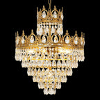 18 Inch Small Crystal Chandelier for Extrance Empire Style Brass Chandelier-铜灯-Manorlights