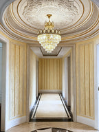 18 Inch Small Crystal Chandelier for Extrance Empire Style Brass Chandelier-铜灯-Manorlights