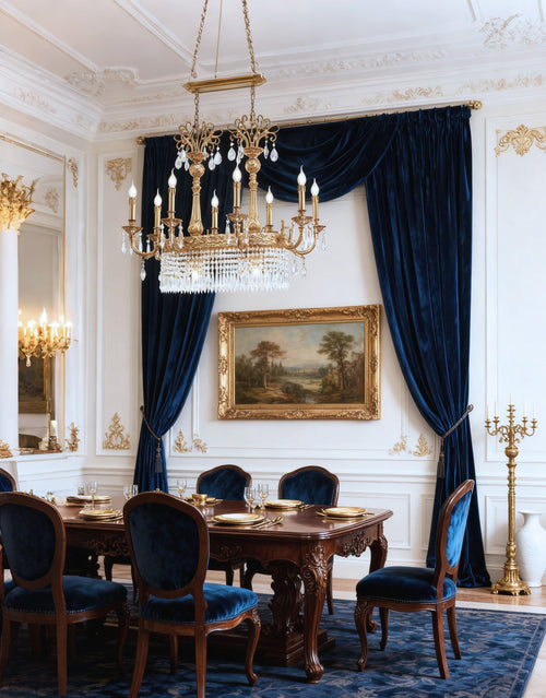 36 Inch Linear Chandelier French Empire Style Brass and Crystal Dining Chandelier-铜灯-Manorlights