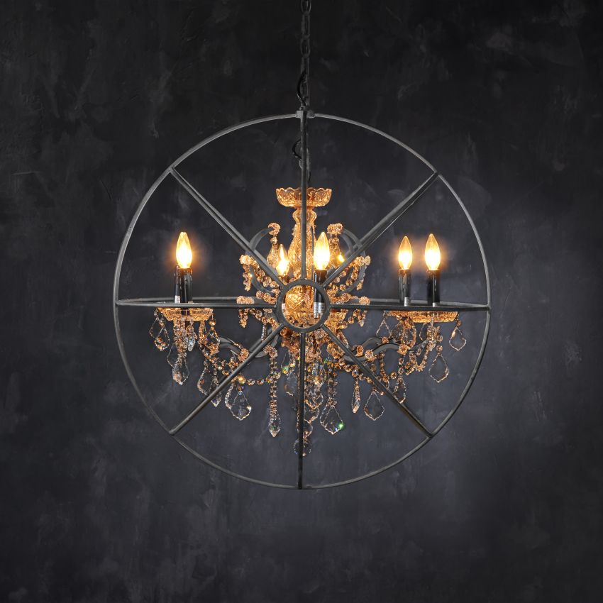 Zoraida Crystal Ball Chandelier-Chandelier-Manorlights