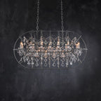 Zoraida Crystal Rectangular Chandelier-Chandelier-Manorlights