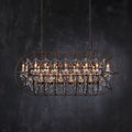 Zoraida Crystal Rectangular Chandelier-Chandelier-Manorlights