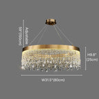 Zara Gold Crystal Chandelier for Living Room & Dining Room-Crystal Chandelier-Manorlights