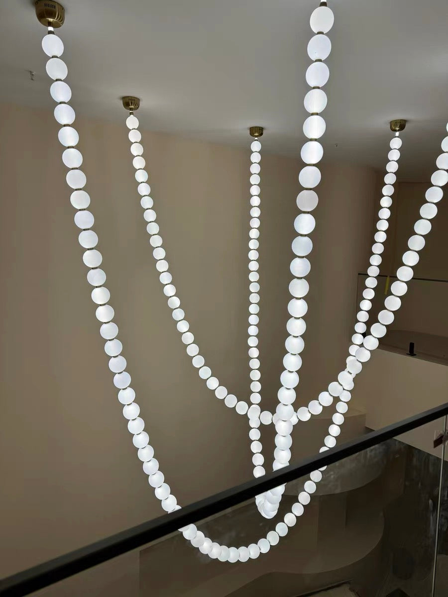 Modern Creative Pearl Necklace Chandelier-Chandeliers-Manorlights