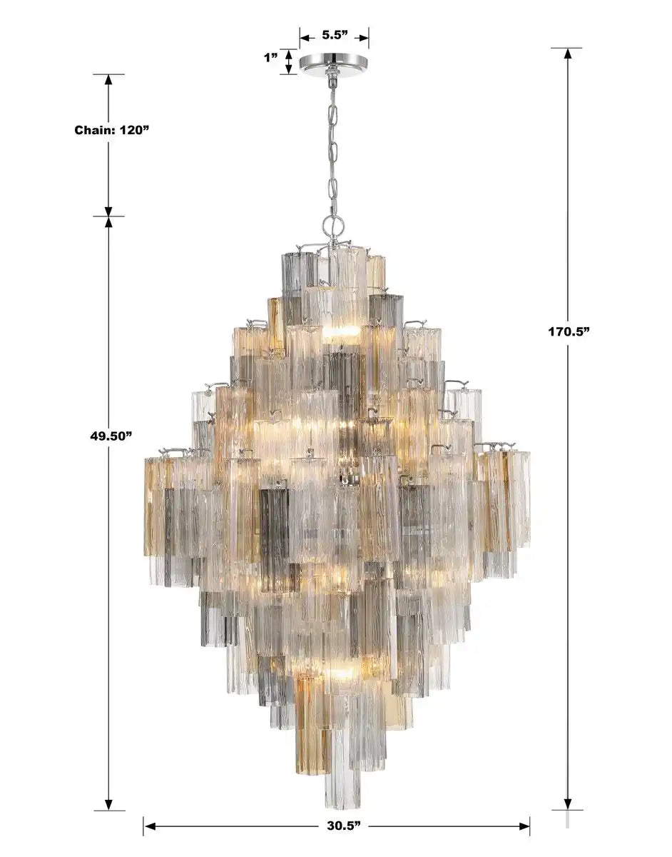 Addas Diamond Chandelier 49''H-Manorlights