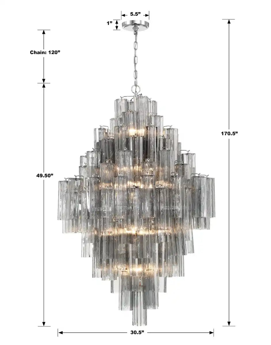 Addas Diamond Chandelier 49''H-Manorlights