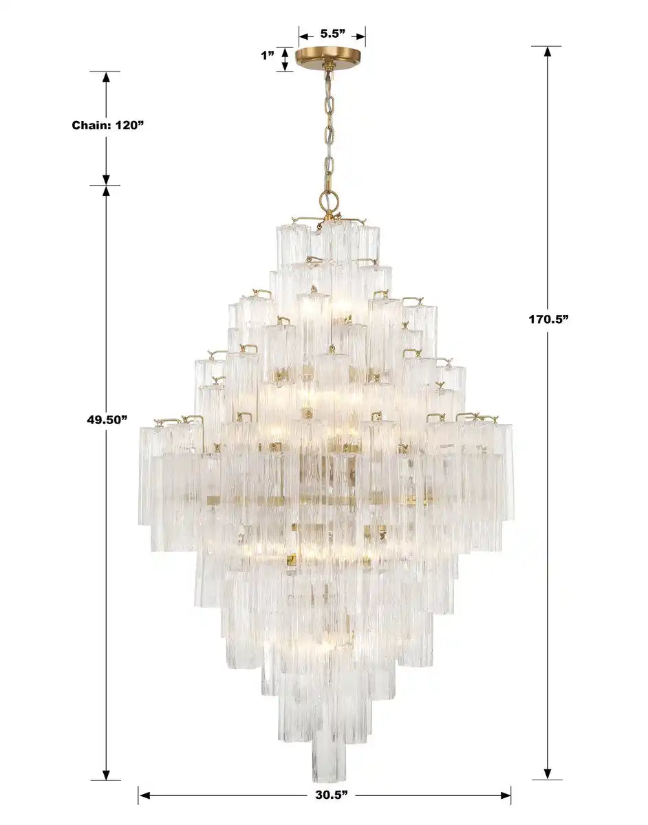 Addas Diamond Chandelier 49''H-Manorlights