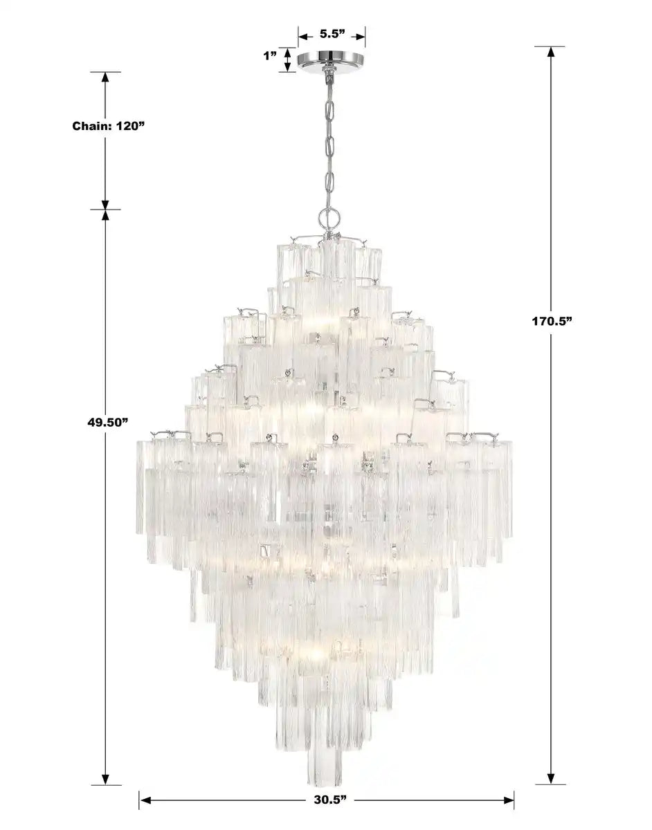 Addas Diamond Chandelier 49''H-Manorlights