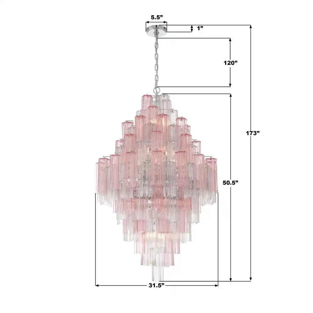 Addas Diamond Chandelier 49''H-Manorlights