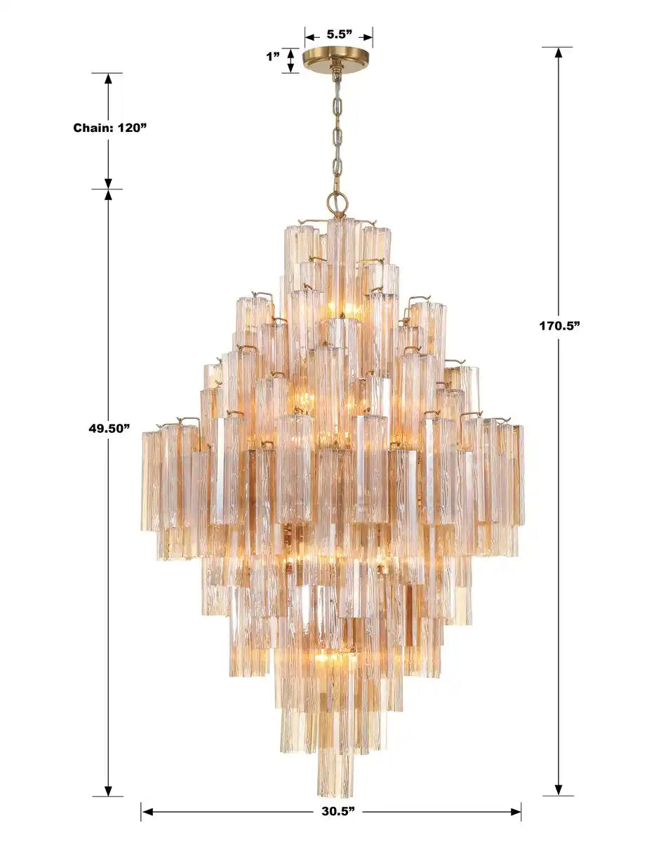 Addas Diamond Chandelier 49''H-Manorlights