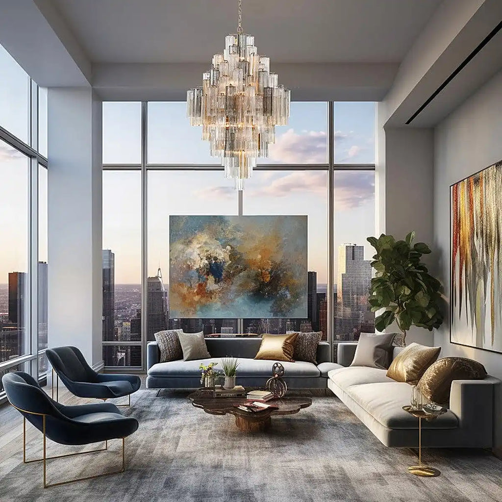 Addas Diamond Chandelier 49''H-Manorlights