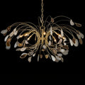 Agate and Brass Eight-Light Chandelier - Manorlights