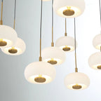 Alabaster 19 Lights Round LED Chandelier - Matte BlackManorlights