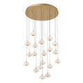 Alabaster 19 Lights Round LED Chandelier - Antique BrassManorlights