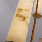 Alabaster Brass Spiral Indoor Modern Chandelier - Manorlights