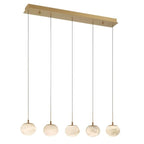 Alabaster Codri Linear LED Chandelier - Antique Brass14 LightManorlights