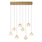 Alabaster Codri Linear LED Chandelier - Antique Brass8 LightManorlights