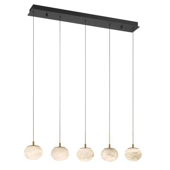 Alabaster Codri Linear LED Chandelier - Matte Black5 LightManorlights