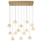 Alabaster Codri Linear LED Chandelier - Antique Brass14 LightManorlights