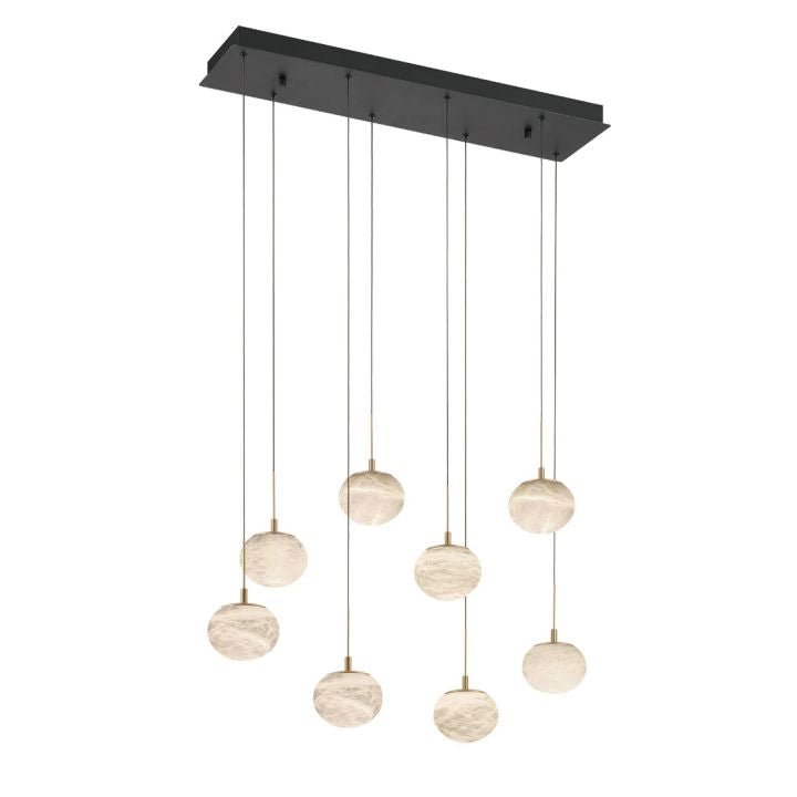 Alabaster Codri Linear LED Chandelier - Matte Black8 LightManorlights