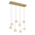 Alabaster Codri Linear LED Chandelier - Antique Brass8 LightManorlights
