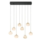Alabaster Codri Linear LED Chandelier - Antique Brass8 LightManorlights