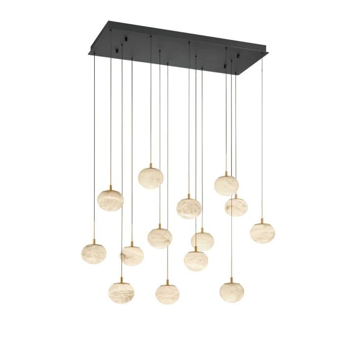 Alabaster Codri Linear LED Chandelier - Matte Black14 LightManorlights