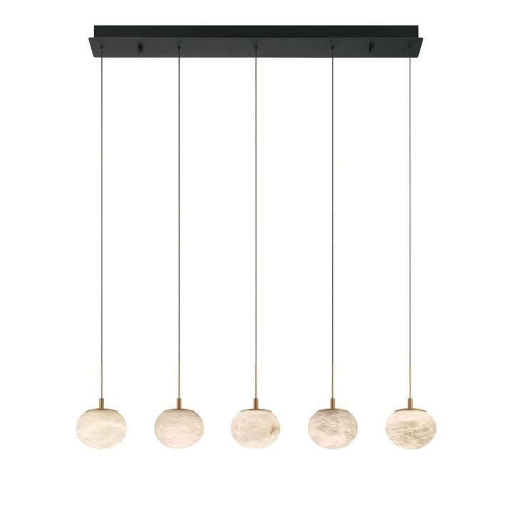Alabaster Codri Linear LED Chandelier - Matte Black5 LightManorlights