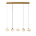 Alabaster Codri Linear LED Chandelier - Antique Brass5 LightManorlights