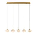 Alabaster Codri Linear LED Chandelier - Antique Brass5 LightManorlights