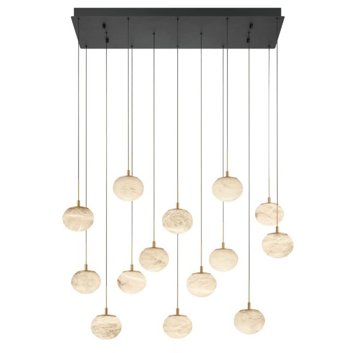Alabaster Codri Linear LED Chandelier - Matte Black8 LightManorlights