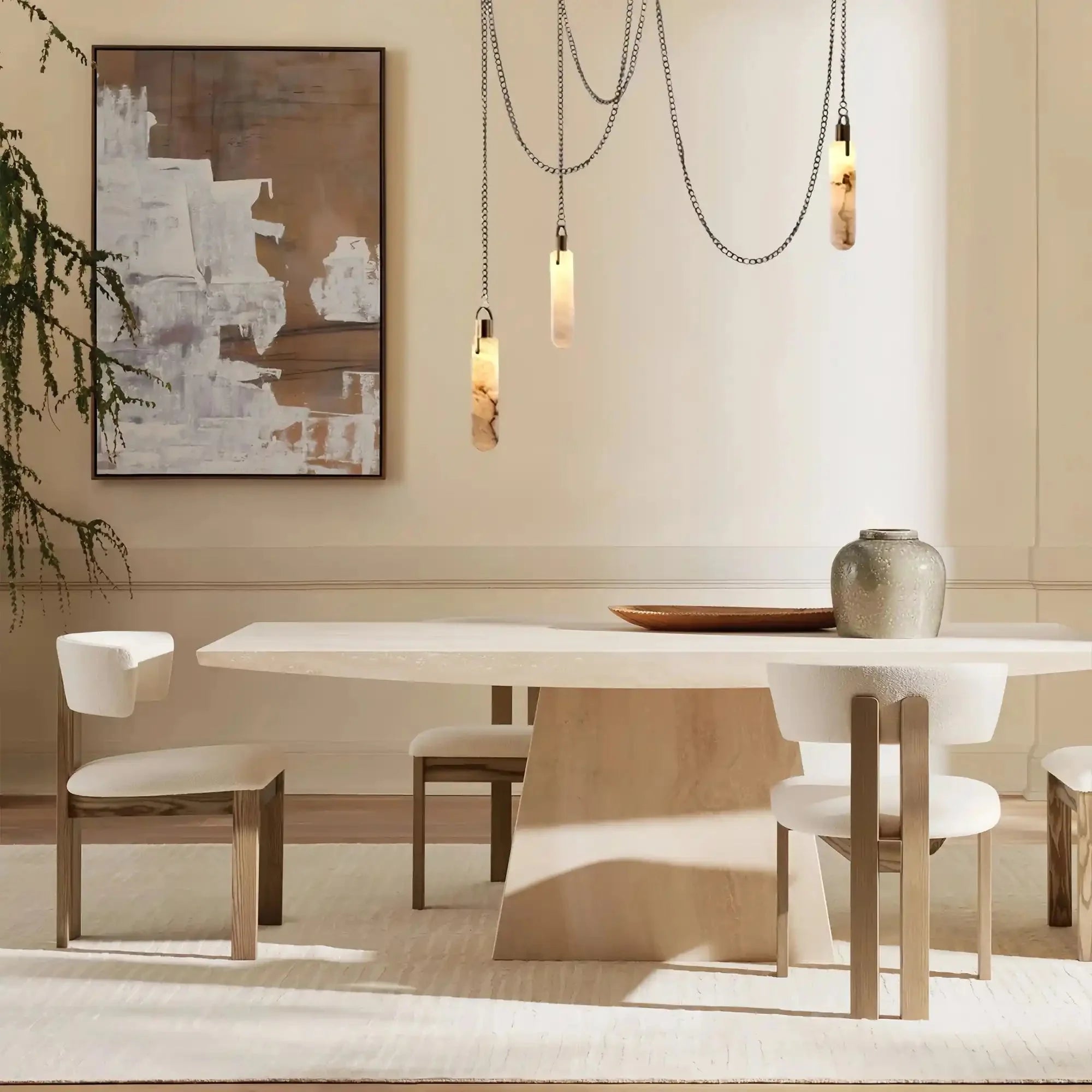 Alabaster Flint 1 Light LED Multi - Drop Pendant - Manor Lights