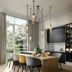 Alabaster Flint 1/2/3/5/7/9/12/15 - Light LED Multi - Drop Pendant - 5 lightsManor Lights