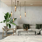 Alabaster Flint 1/2/3/5/7/9/12/15 - Light LED Multi - Drop Pendant - 5 lightsManor Lights