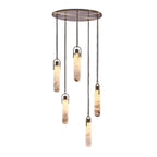 Alabaster Flint Additions Multi Light Pendant, Round Chandelier For staircase, Hallway - Manor Lights