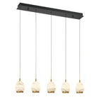 Alabaster Linear LED Chandelier - Matte Black5 LightManorlights